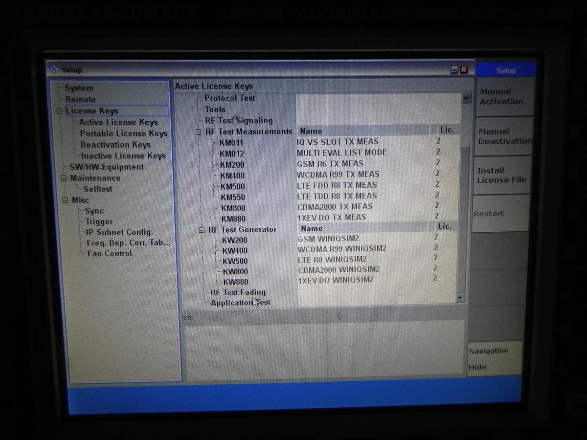 Used Rohde & Schwarz 1201.0002K50 Wideband Radio Comm Tester CMW 500 V 3.7.40