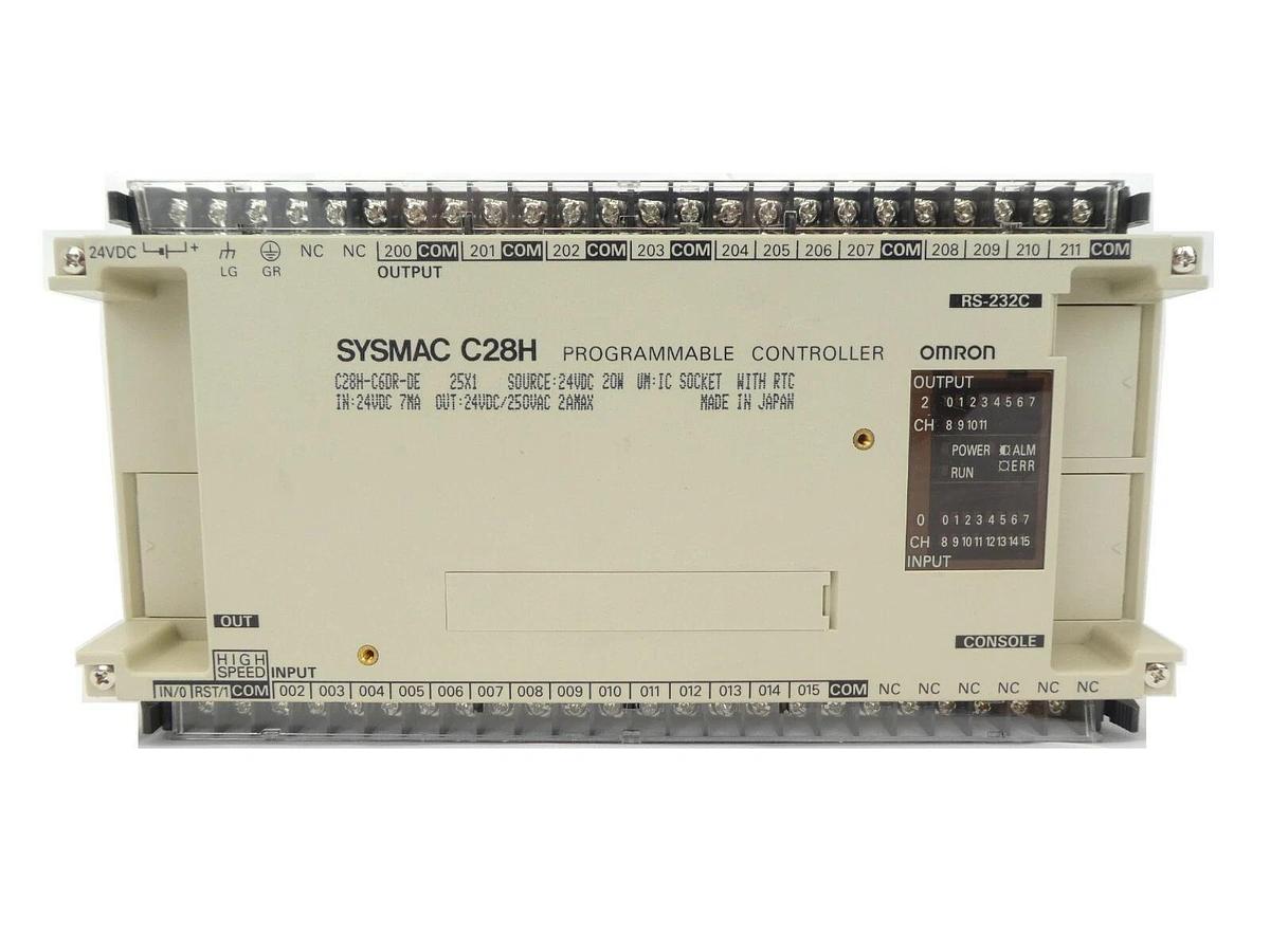 Used Omron C28H-C6DR-DE Programmable Logic Controller PLC SYSMAC C28H Working Spare