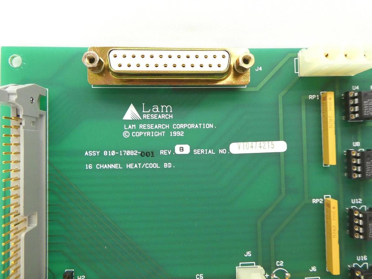Used Lam Research 810-17082-001 16 Channel Heat/Cool Board PCB FPD Continuum Spare