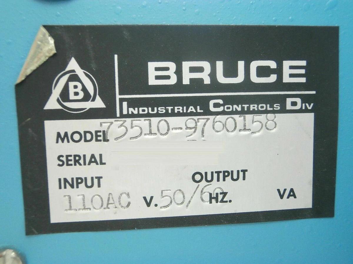 Used Bruce Technologies 73510-9760158 Process Control Unit 7351C 3181181 Spare