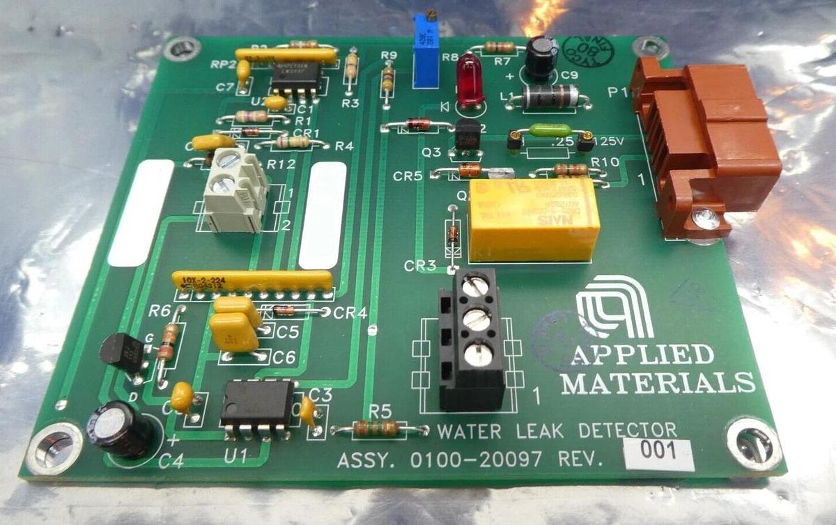Used AMAT Applied Materials 0100-20097 Water Leak Detector PCB Working Surplus