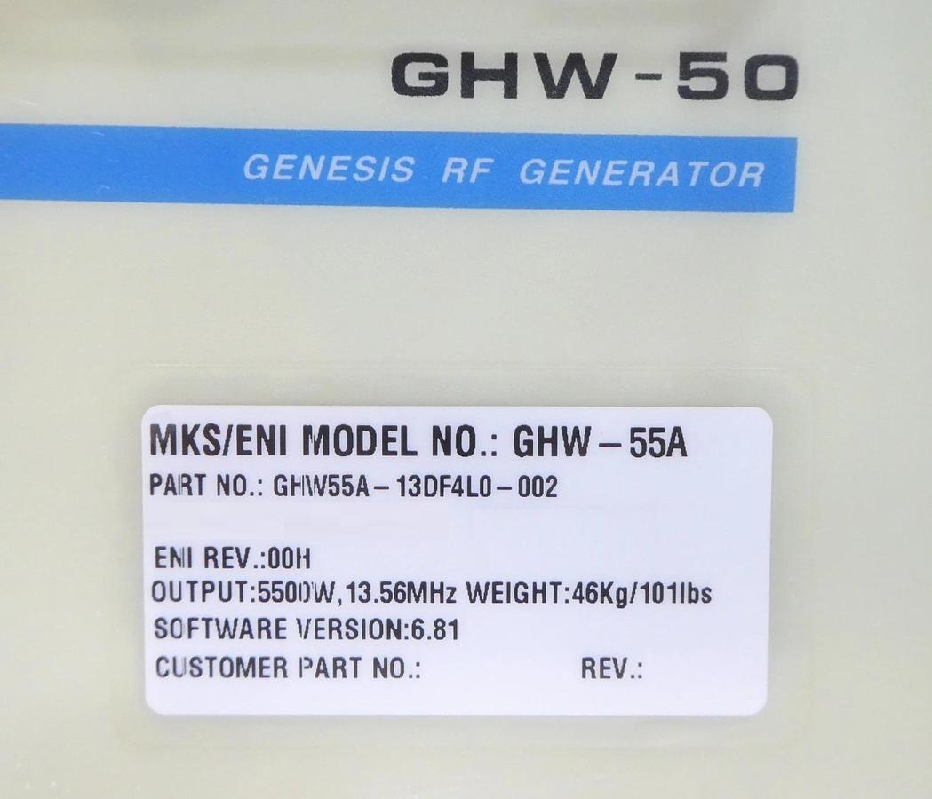 Used GHW-50 GENESIS ENI Power Systems GHW55A-13DF4L0-002 RF Generator Working Surplus