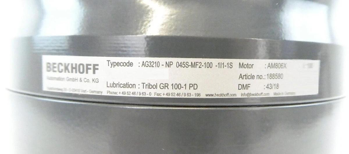 Beckoff Automation 10033158 Planetary Gear AG3210-+NP-045S-MF2-100-1I1-1S New
