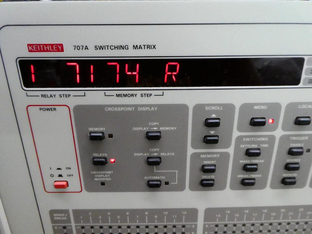 Used Keithley 707A Switching Matrix with 7174A 8x12 Low Current Matrix Cards Surplus