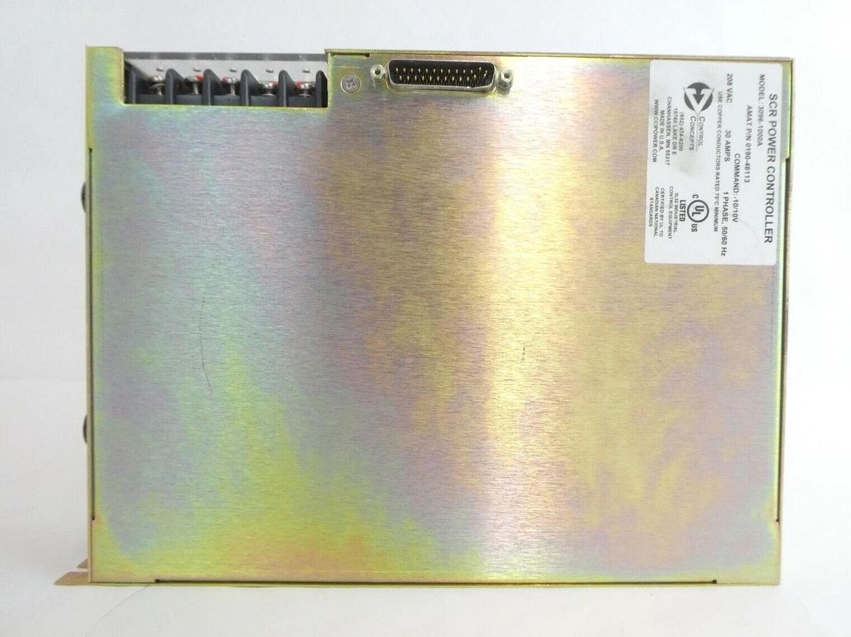 Used Control Concepts 3096-1000A SCR Power Controller AMAT 0190-46113 Working Surplus