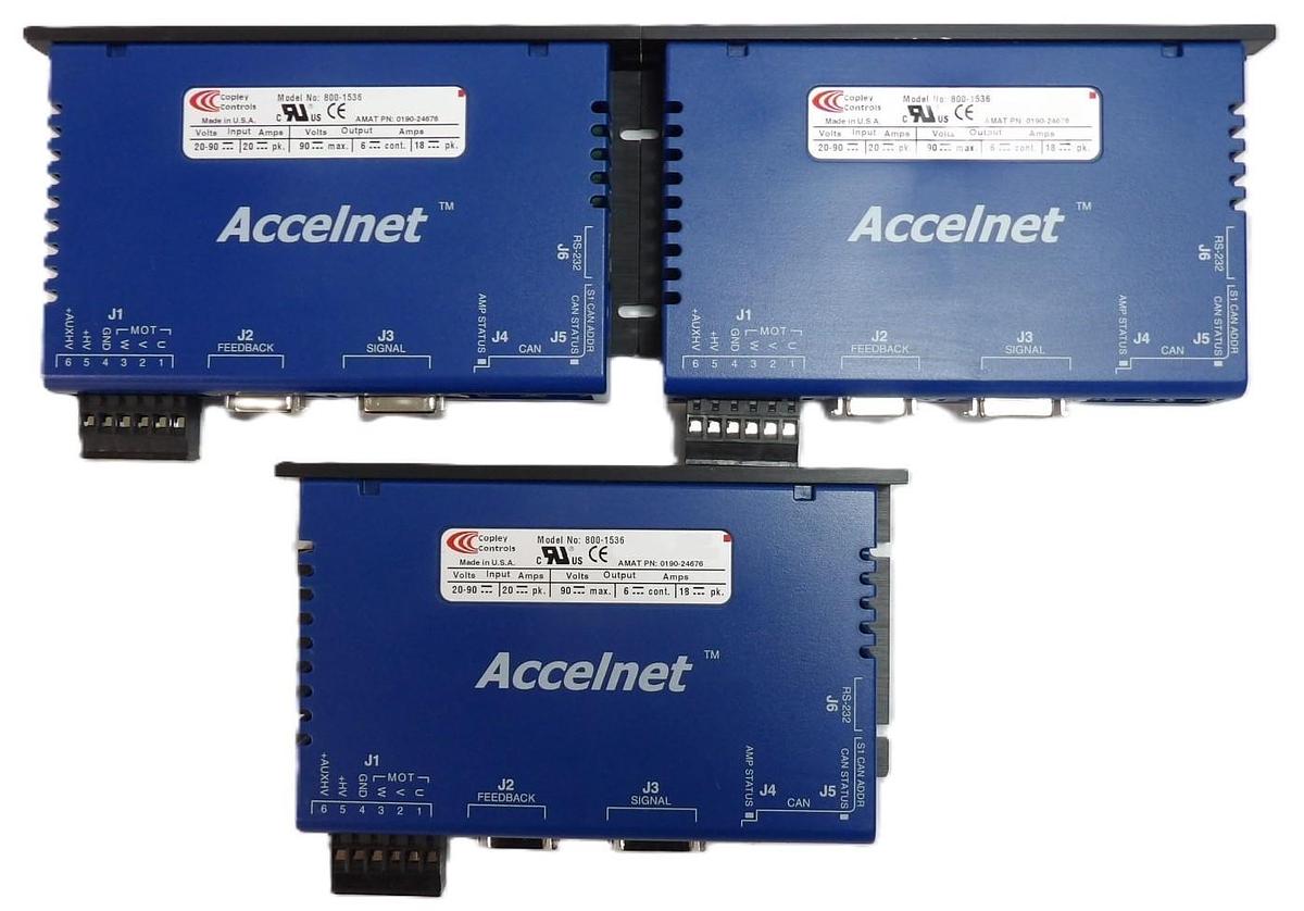 Used Copley Controls 800-1536 Servo Motor Controller Accelnet Lot of 3 Working Surplu