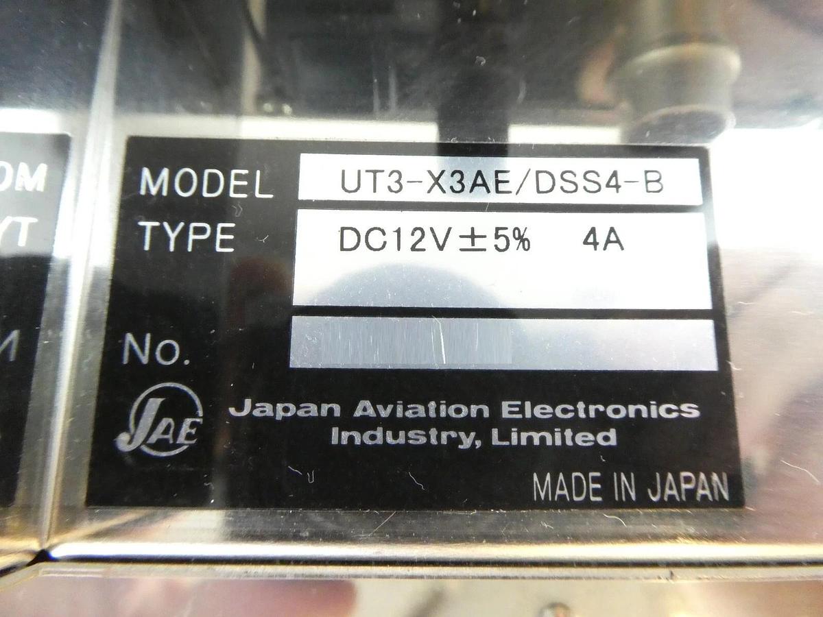 Used JAE Japanese Aviation Electronics UT3-X3AE/DSS4-B 12" Touchscreen TEL Working