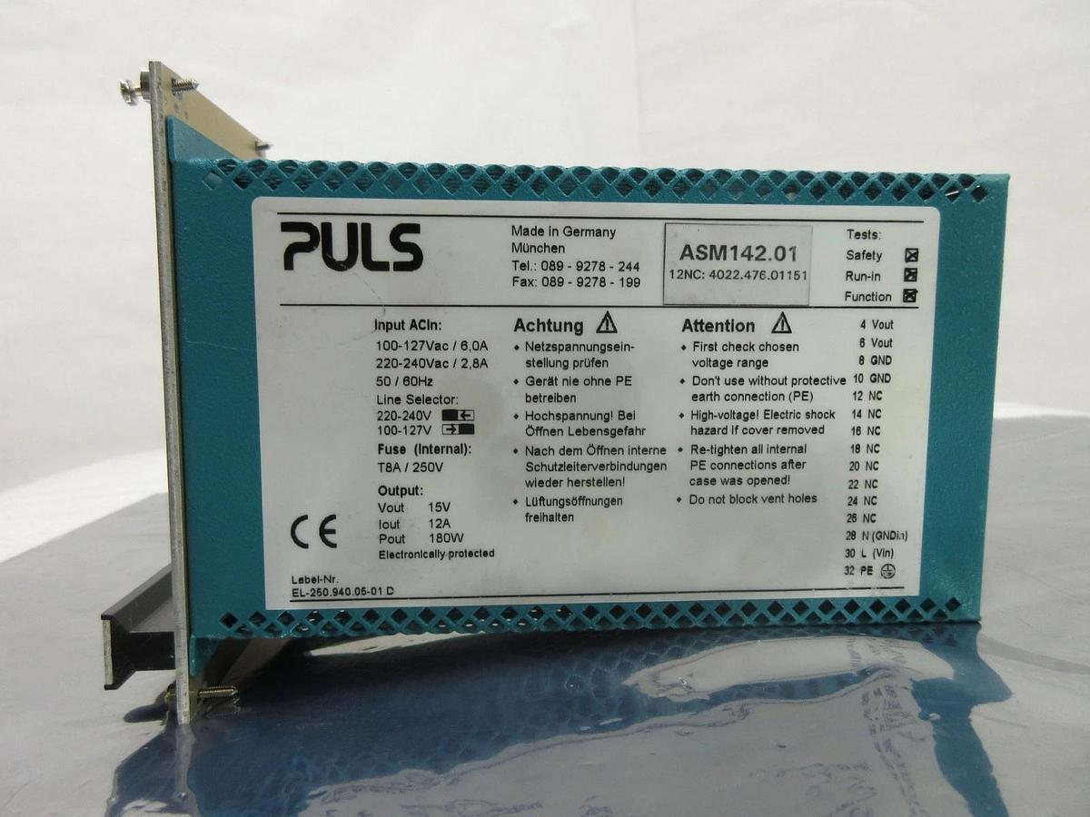 Used PULS ASM142.01 Power Supply Card PCB 4022.476.01151 Used Working