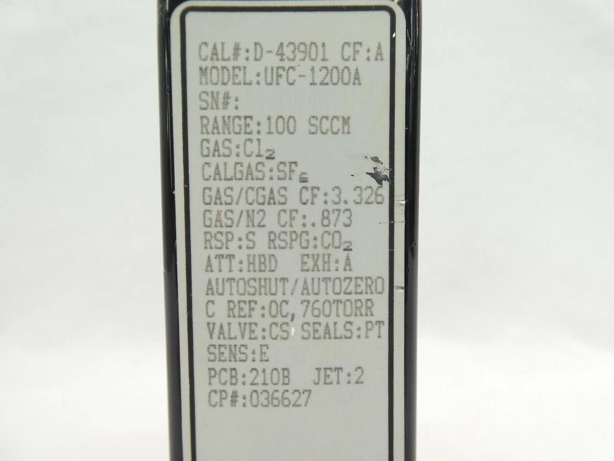 Used UNIT Instruments UFC-1200A Mass Flow Controller MFC 100 SCCM Cl2 Working Surplus