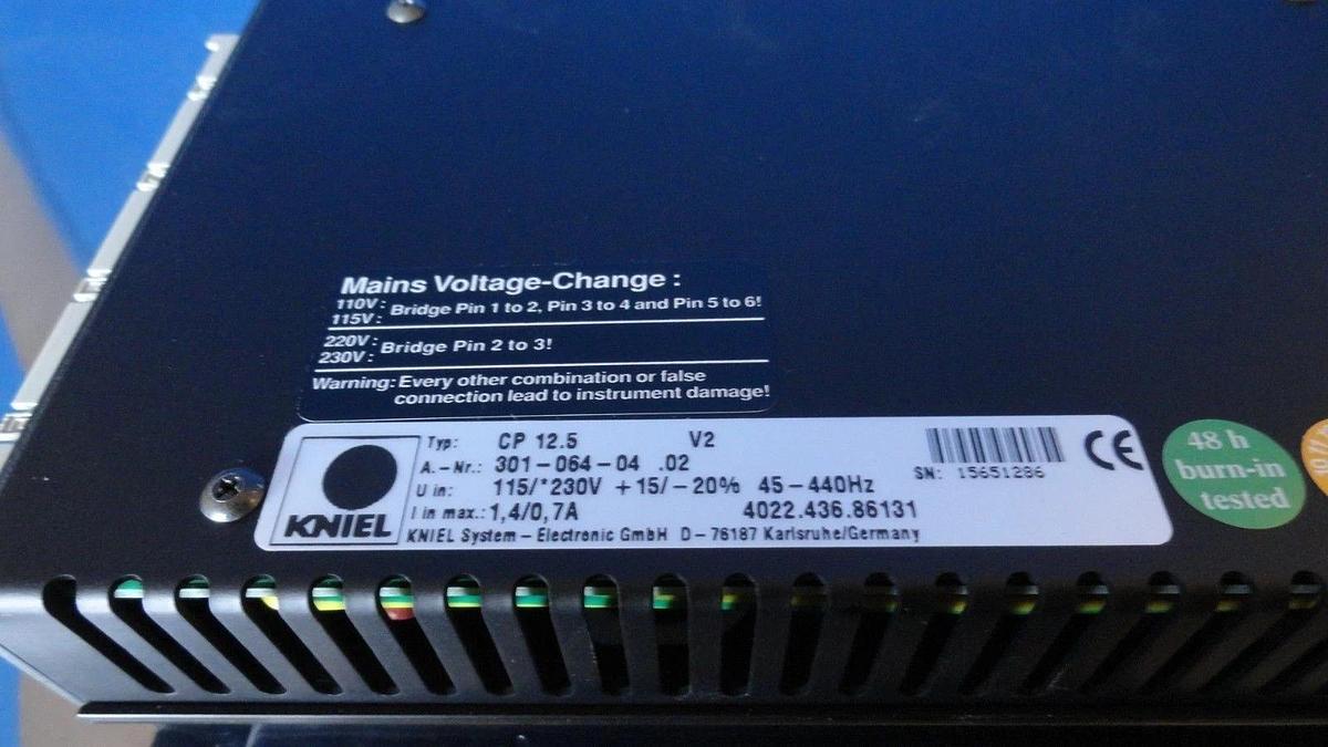 Used Kniel CP 12.5 Power Supply PCB Card ASML 4022.436.86131 Working Surplus