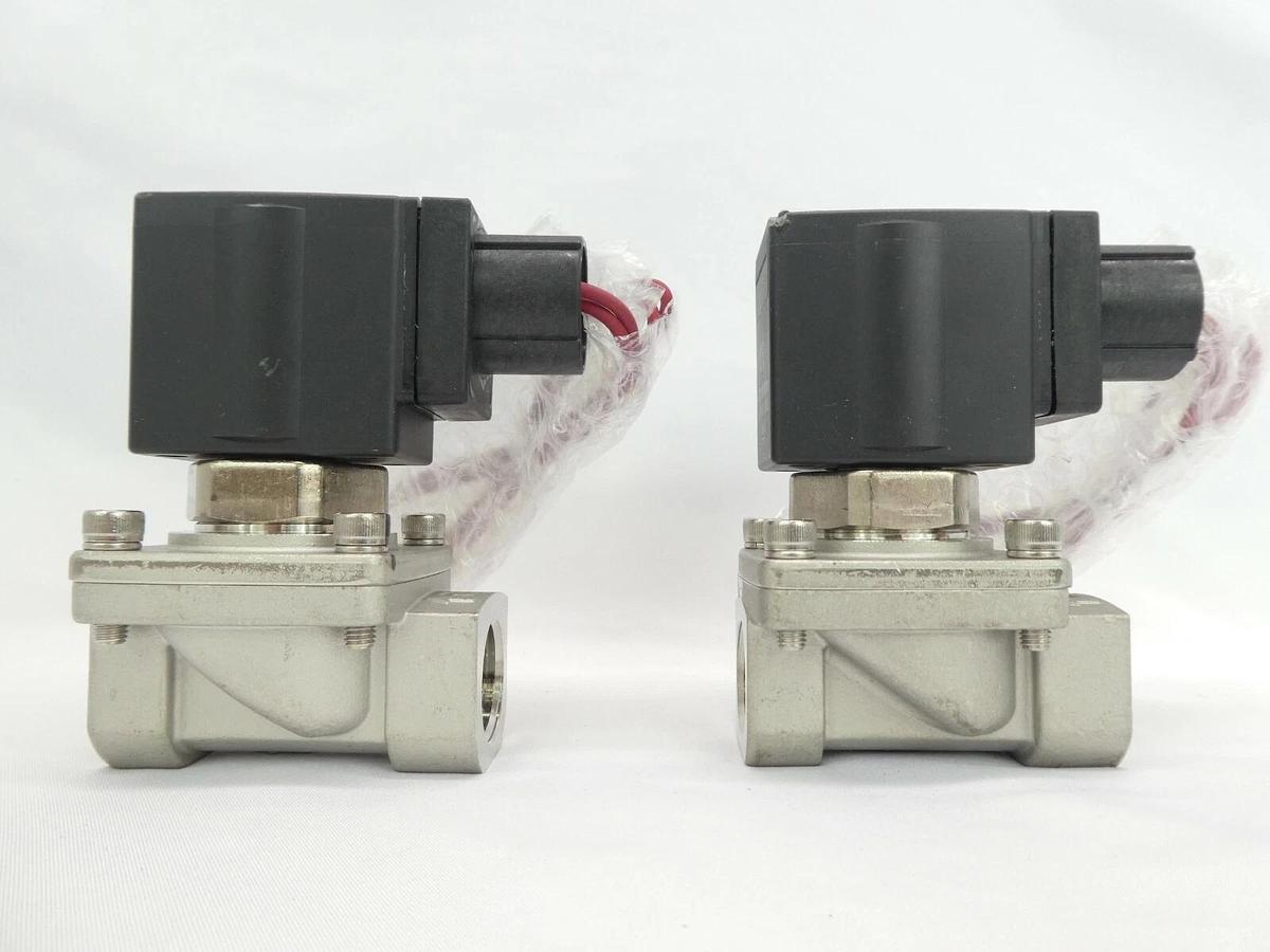 SMC VXZ2240J-04-2CR1 2-Way Media Valve Lot of 2 New Surplus