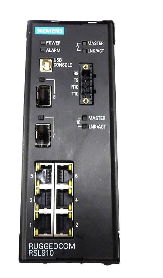 Used Siemens 6GK64910LB001CN1 6-Port Ethernet Switch RSL910 Working Surplus