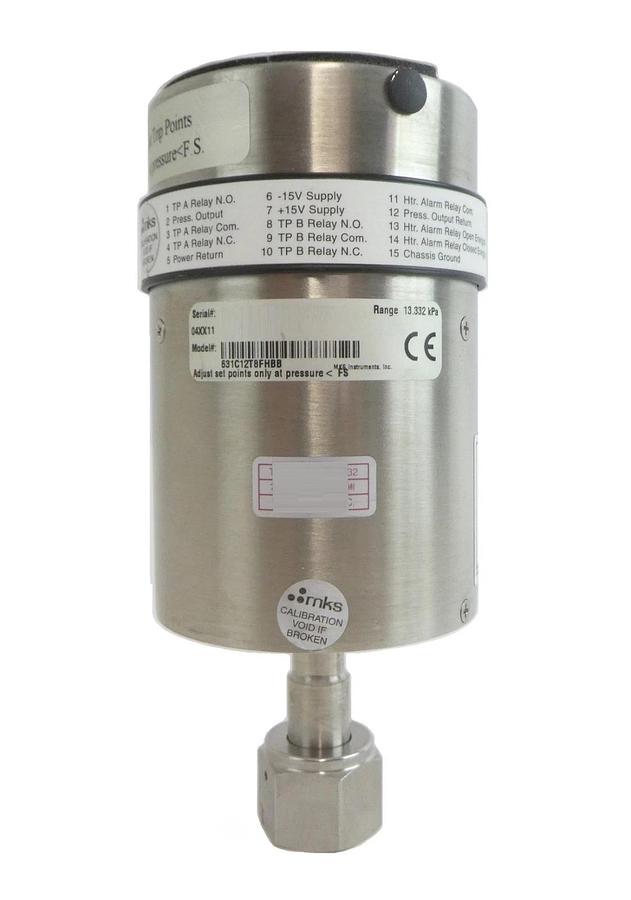 Used MKS Instruments 631C12T8FHBB Baratron Capacitance Manometer Type 631 Working