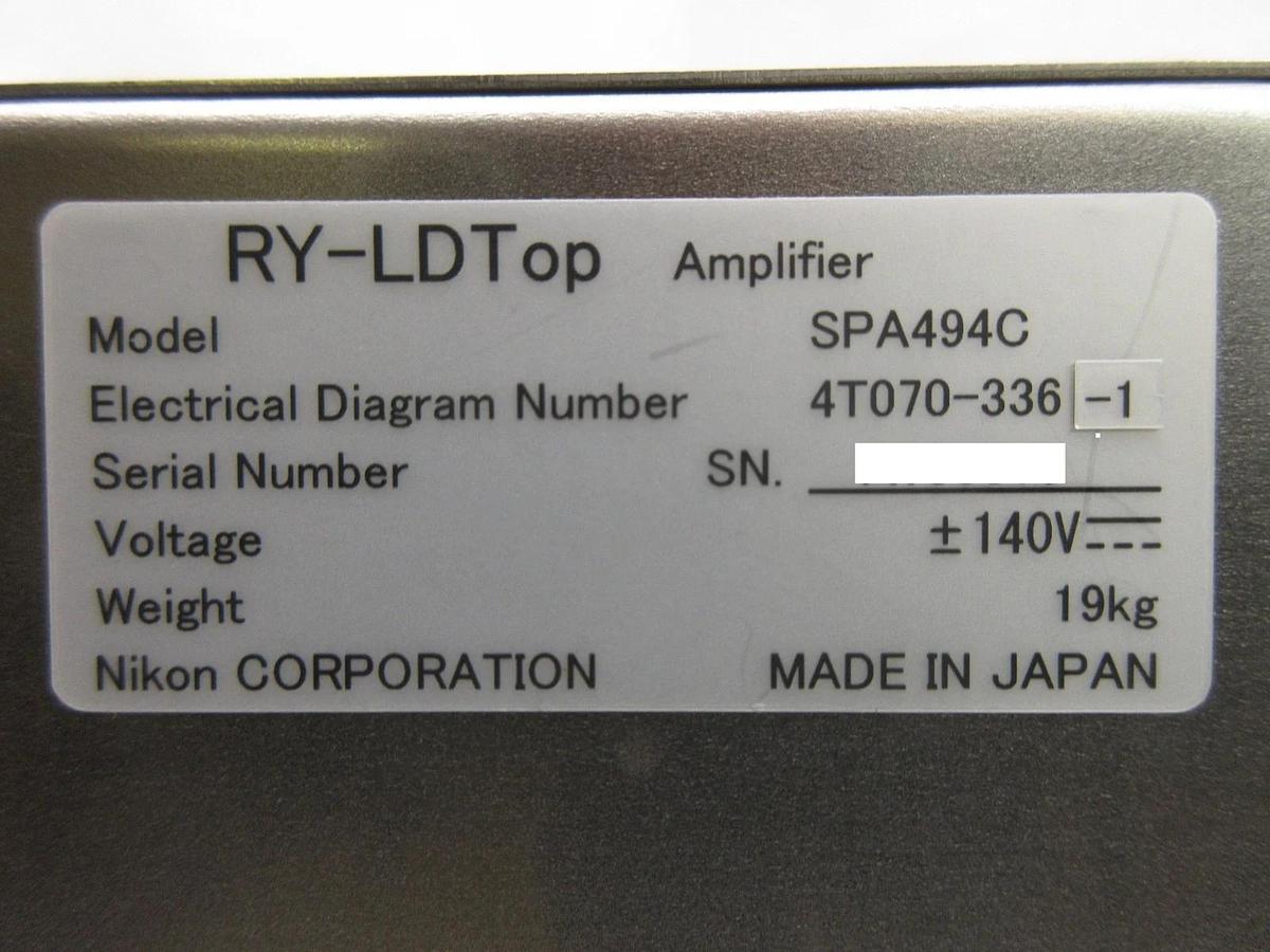 Used Nikon 4T070-336-1 RY-LUTop Amplifier Module SPA494C 4S013-944 NSR Series Working