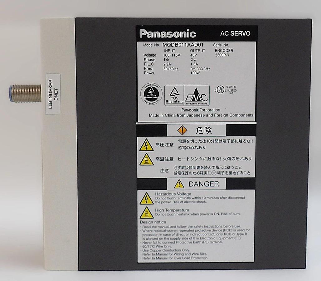 Used Panasonic MQDB011AAD01 AC Servo AMAT 0190-15603 Reseller Lot of 2 Working