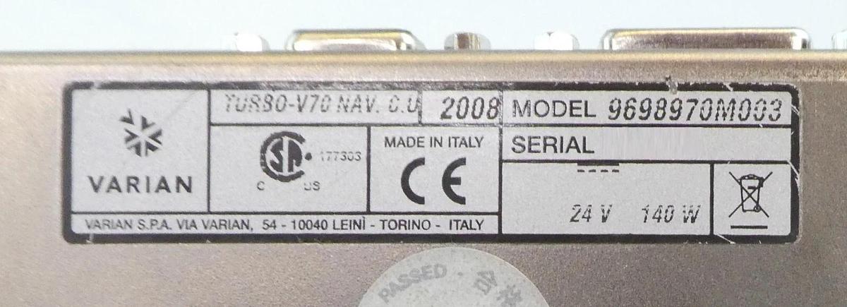 Used TV 81-T Agilent EX9698905M002 Turbo Pump & Controller 9698970M003 Sciex Working