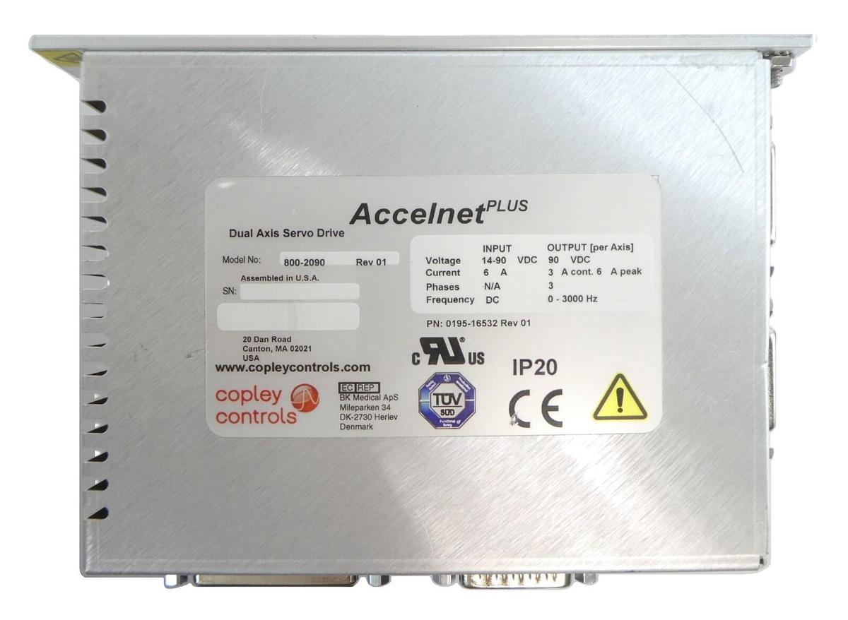 Used Copley Controls 800-2090 Dual Axis Servo Drive Accelnet Plus Working Surplus