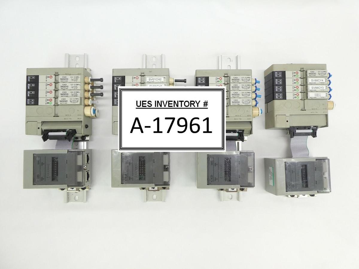 Used CKD N4S0 Series 4-Port Pneumatic Manifold N4S0-T56 with OPP3-1H Lot of 4 Working