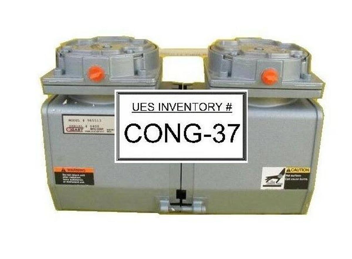Used Gast Manufacturing 965513 Rocking Piston Air Compressor Working Surplus