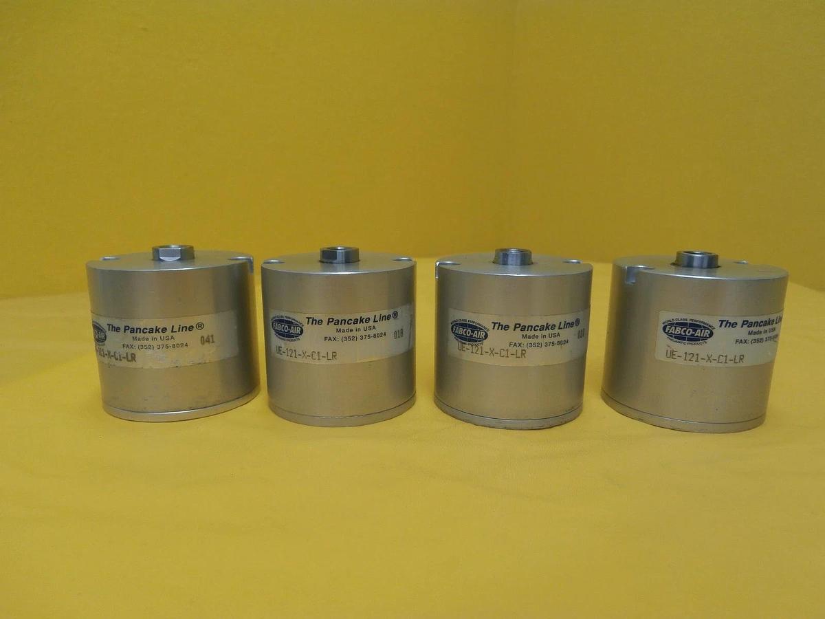 Used Fabco-Air UE-121-X-C1-LR Pin Lift Cylinder Pancake Line Reseller Lot of 4 Used