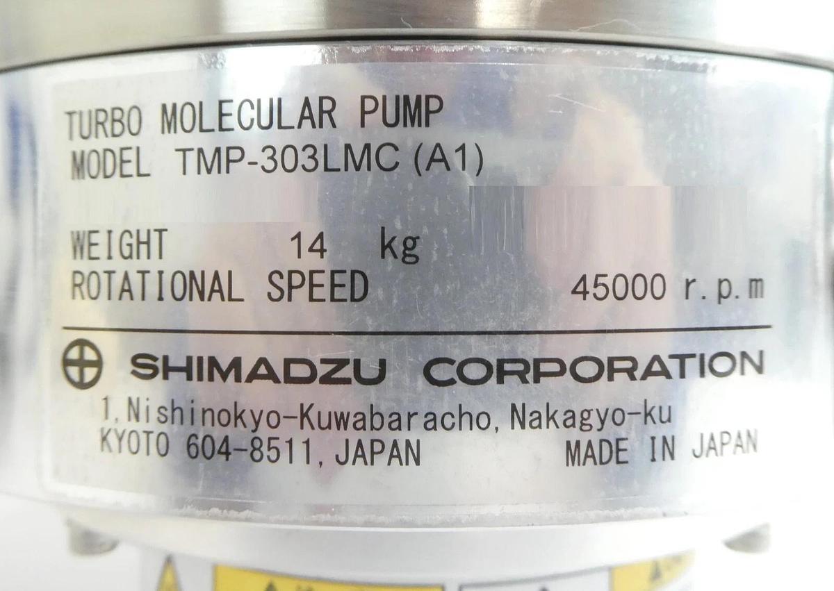 Used TMP Shimadzu TMP-303LMC (A1) Turbomolecular Pump Turbo TMP-303 Series Working