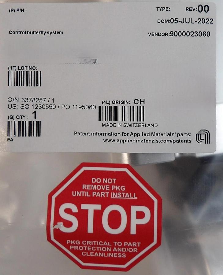 VAT NW50 DeviceNet Butterfly Control Valve AMAT Applied Materials New Surplus