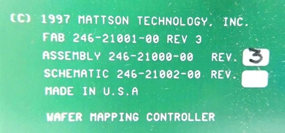 Mattson Technology 246-21000-00 Wafer Mapping Controller PCB Rev. 3 New Surplus