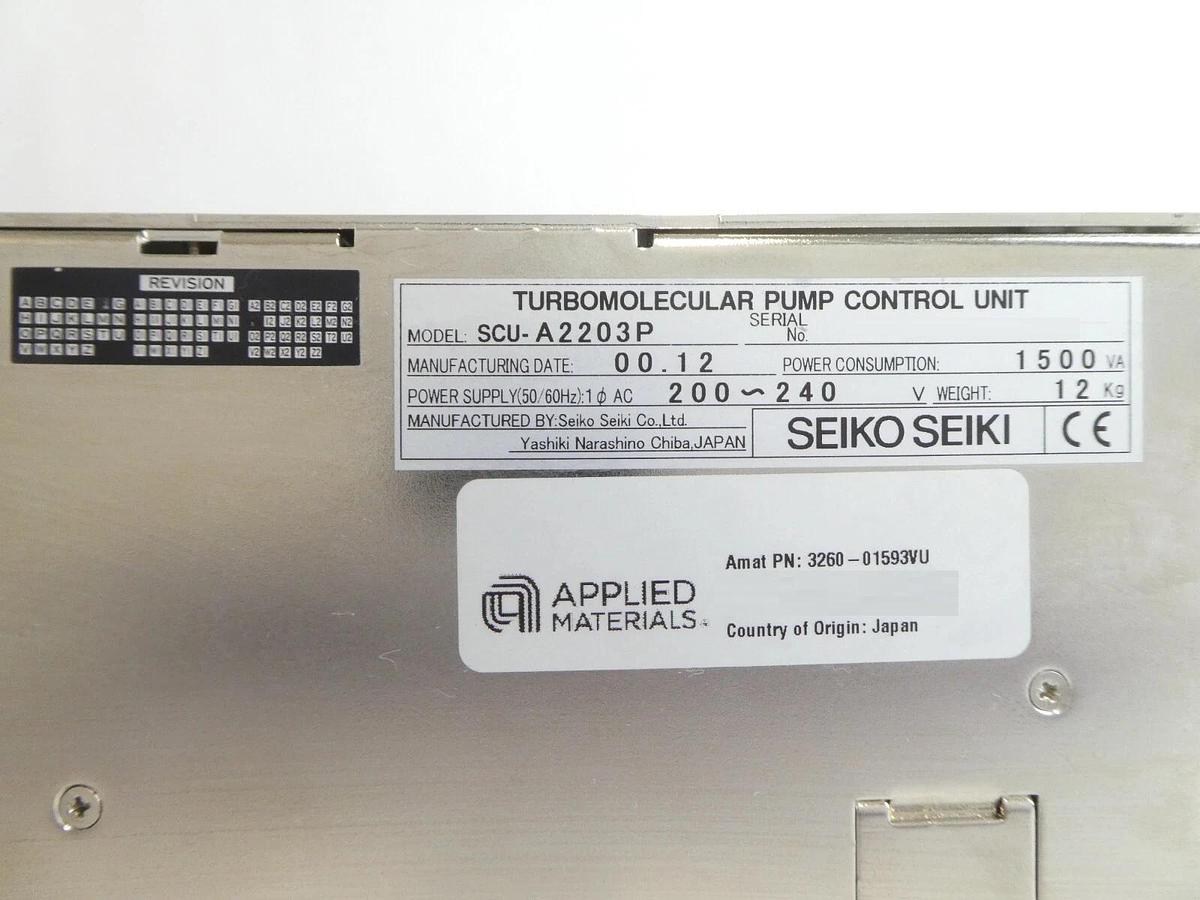 Used STP Seiko Seiki SCU-A2203P Turbomolecular Pump Controller Turbo Working Surplus