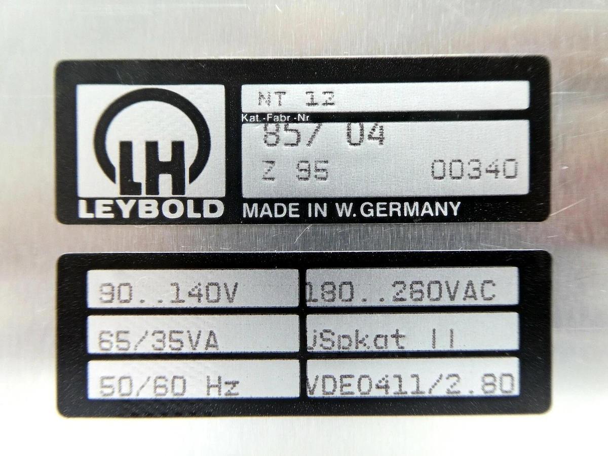 Used TURBOTRONIK NT12 Leybold 85704 Electronic Frequency Converter Turbo Working