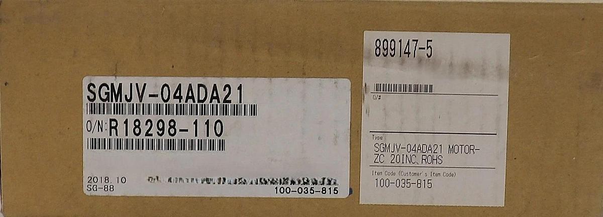 Yaskawa Electric SGMJV-04ADA21 AC Servo Motor New Surplus