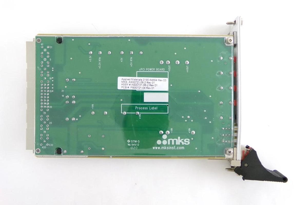 Used MKS Instruments AS00721-06-2 PCB Card cPCI PWRS-0721 AMAT 0190-64694 Lot of 3