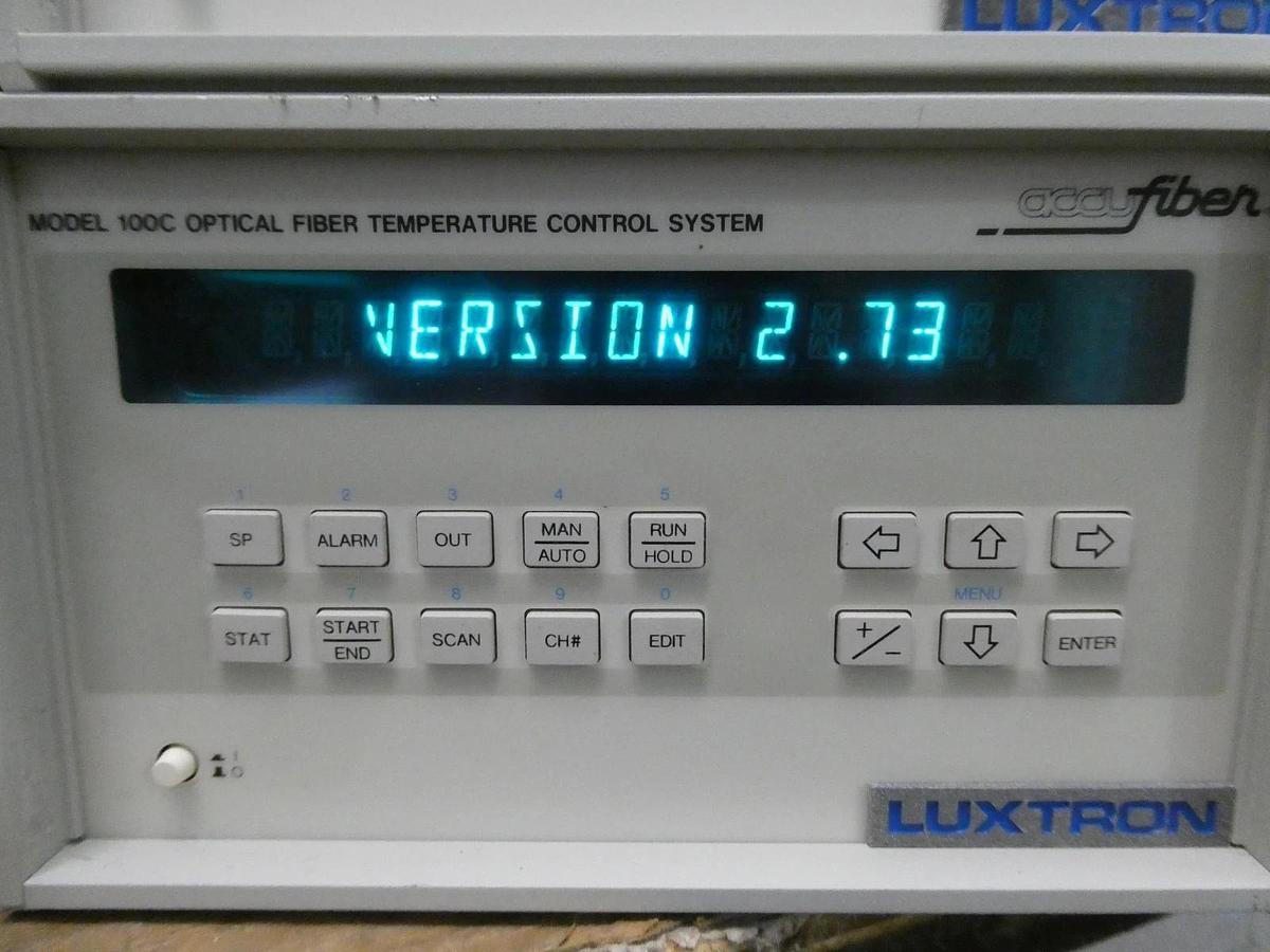Used Luxtron M-100 Optical Fiber Temperature Controller 100C AMAT 0190-35236 Working
