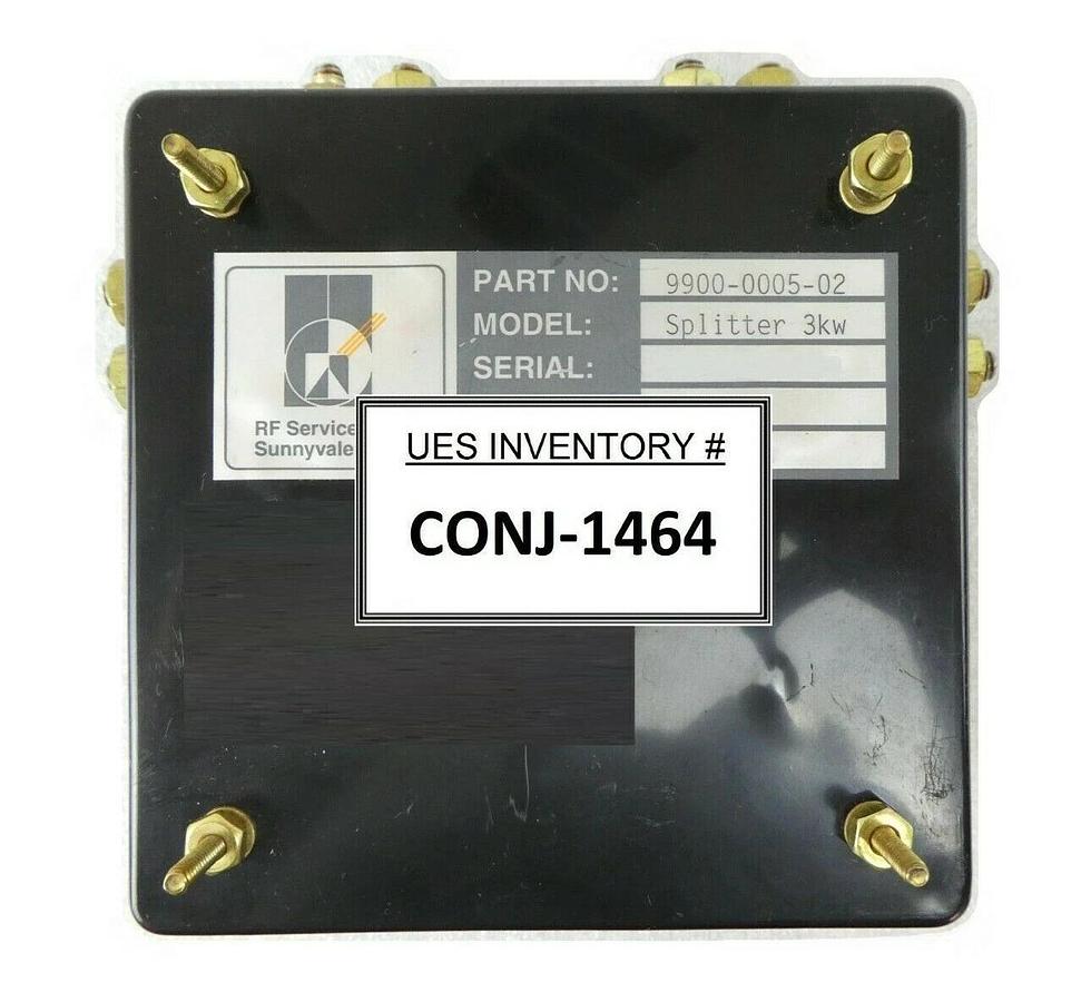 Refurbished RF Services 9900-0005-02 2-Way 3kW Splitter Mattson 934-15009-00 OEM Refurbished