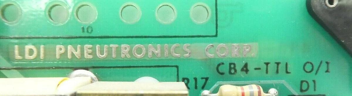 Used LDI Pneutronics 990-4321-AB CB4-TTL O/I PCB Card 691-0074 Rev. A Working Surplus