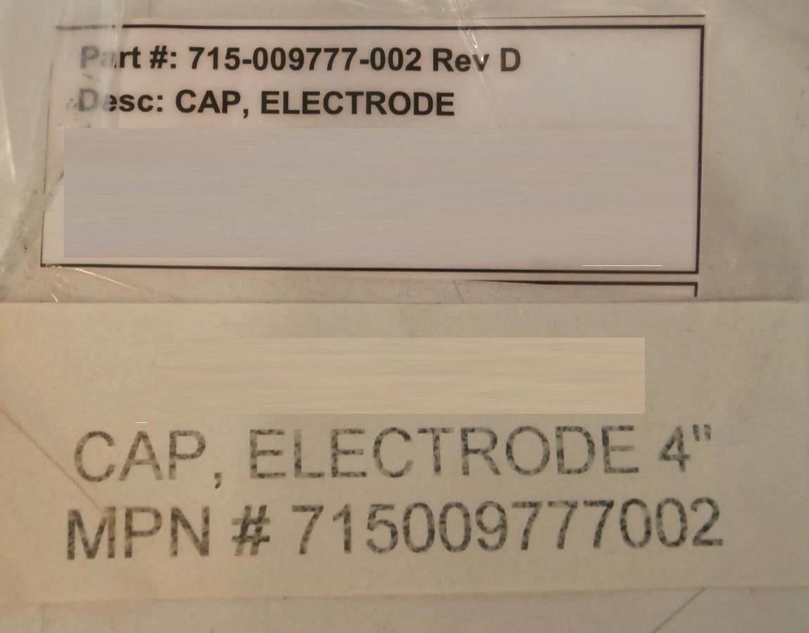 Lam Research 715-009777-002 4 Inch Electrode Cap Reseller Lot of 2 New Surplus