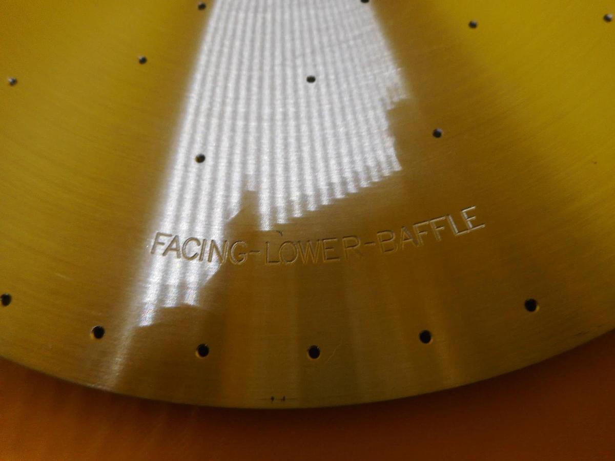 Used Lam Research 715-140126-001-D Upper Baffle Facing Used Working