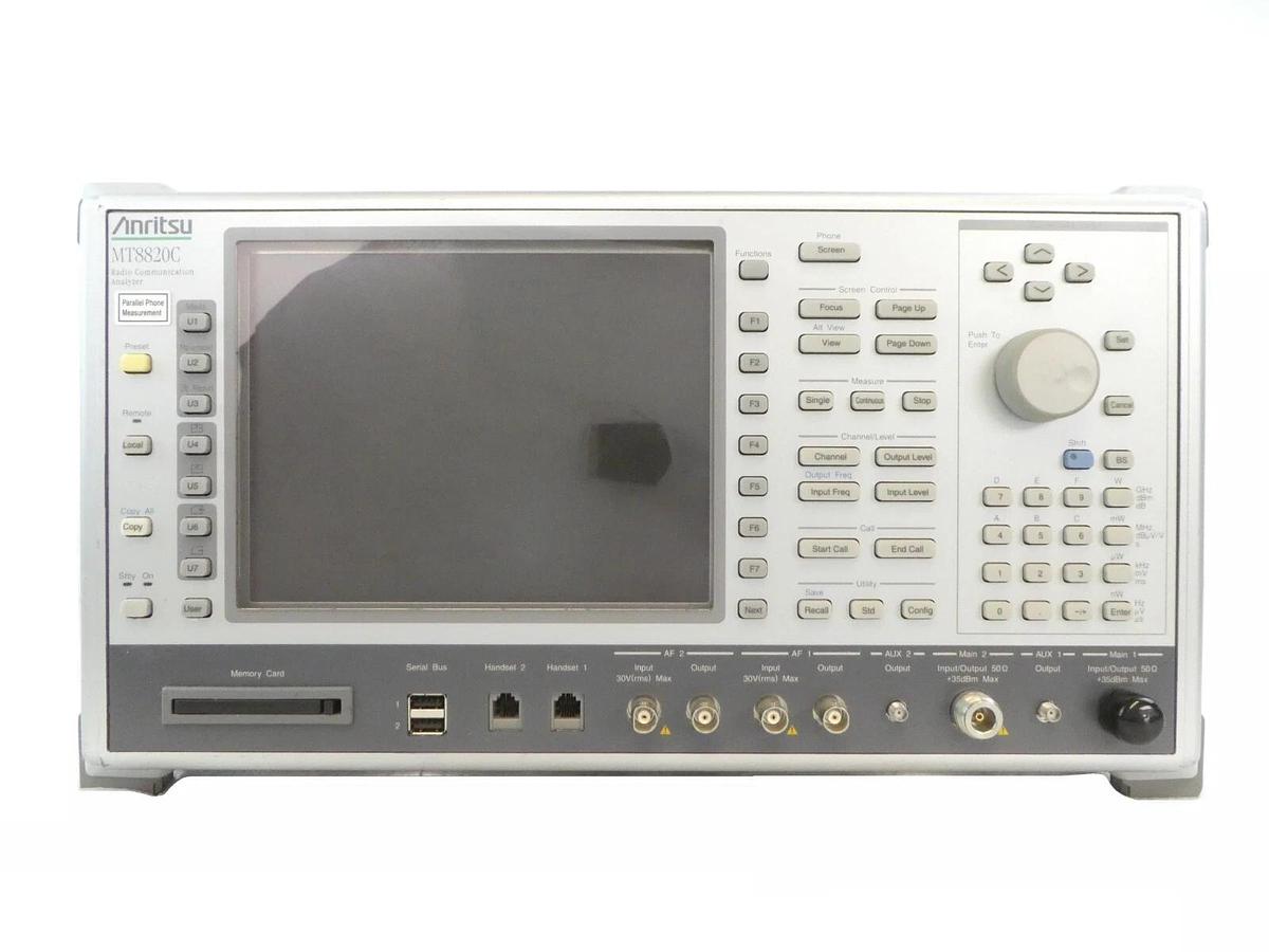 Used Anritsu MT8820C Radio Analyzer GSM W-CDMA CDMA2000 LTE Bent Connectors Spare