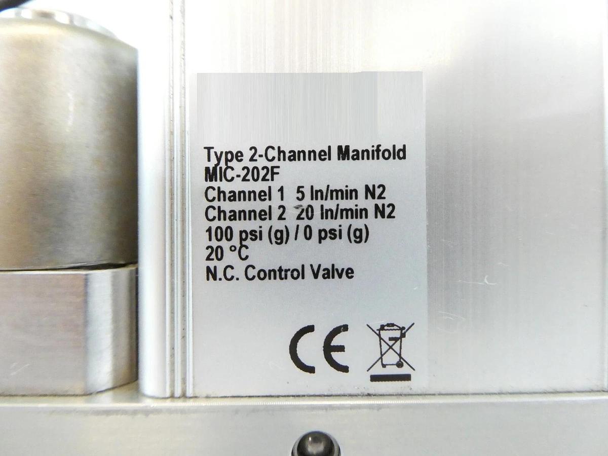 Used Bronkhorst Mani-Flow Mass Flow Meter Set of 2 MIC-104D MIC-202F Xevo Q2 Working