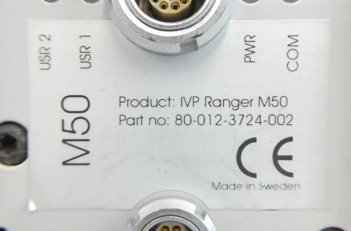 Used IVP 80-012-3724-002 Inspection CCD Camera IVP Ranger M50 w/Leica 581049 Working