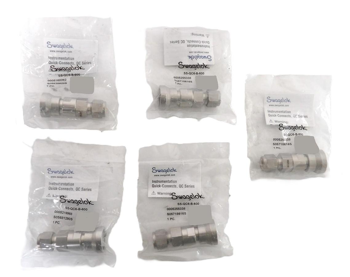 Used Swagelok SS-QC6-B-600 Quick Connect Body Lot of 5 New