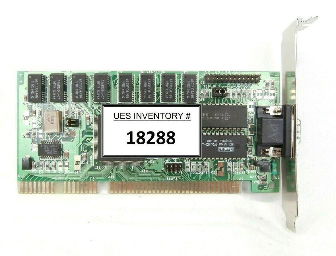 Used Trident JAX8232B10048973 ISA Video Card PCB Card JAX-8232B/V1 Clusterlock 7000