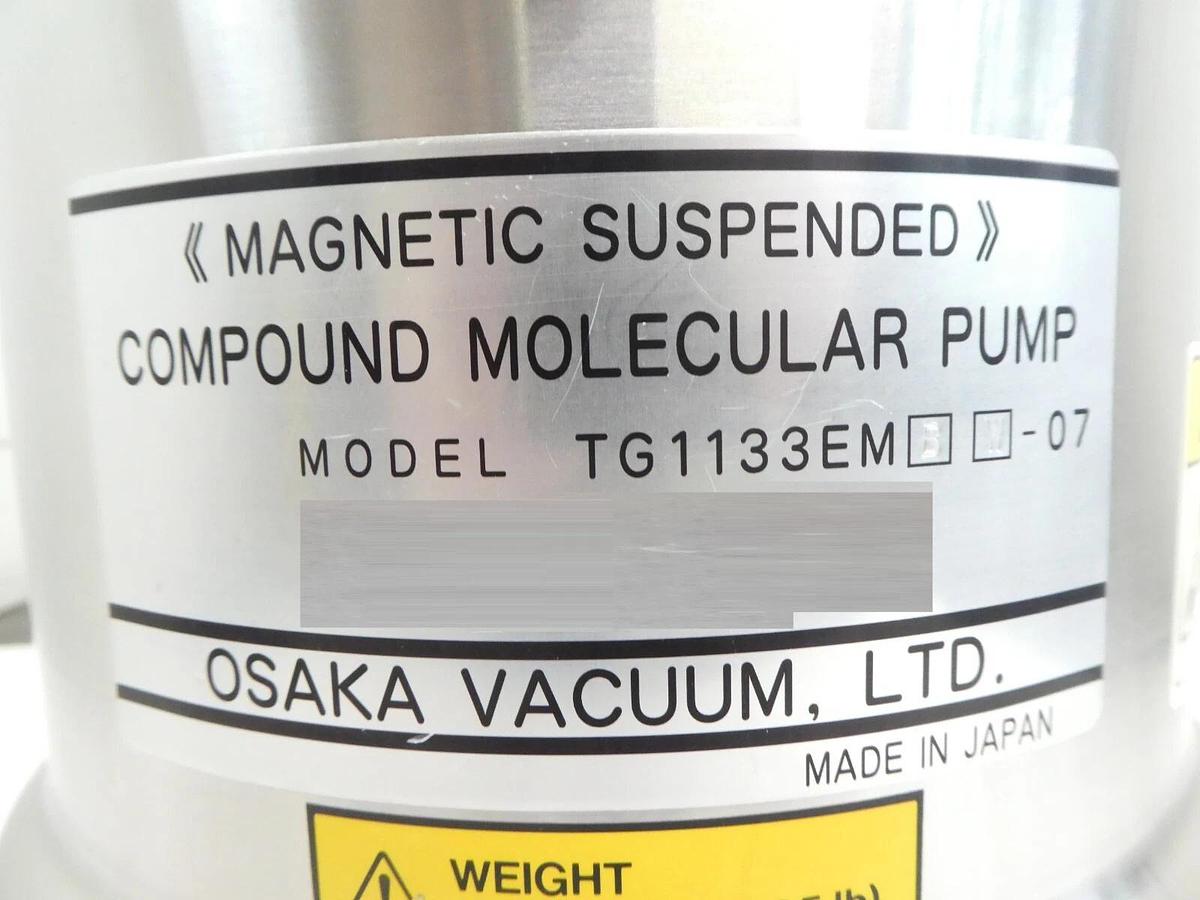 Used Osaka Vacuum TG1133EMBW-07 Turbomolecular Pump Novellus 27-033321-00 Working