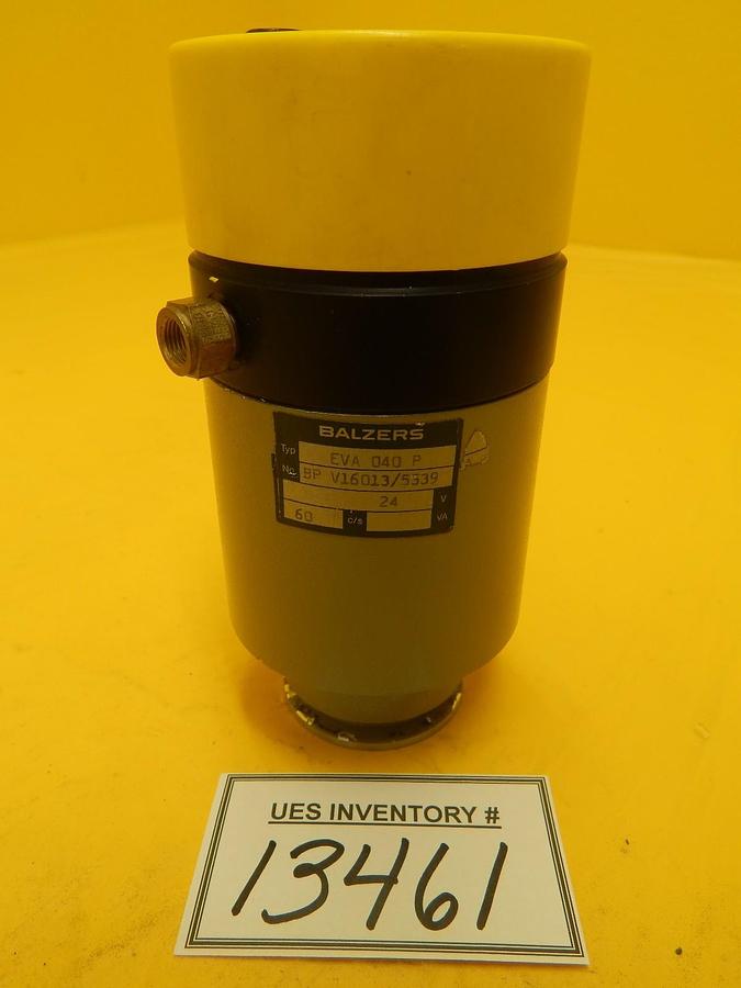 Used Balzers BP V16 013 Vacuum Right Angle Valve EVA 040 P BPV16013 Used Working