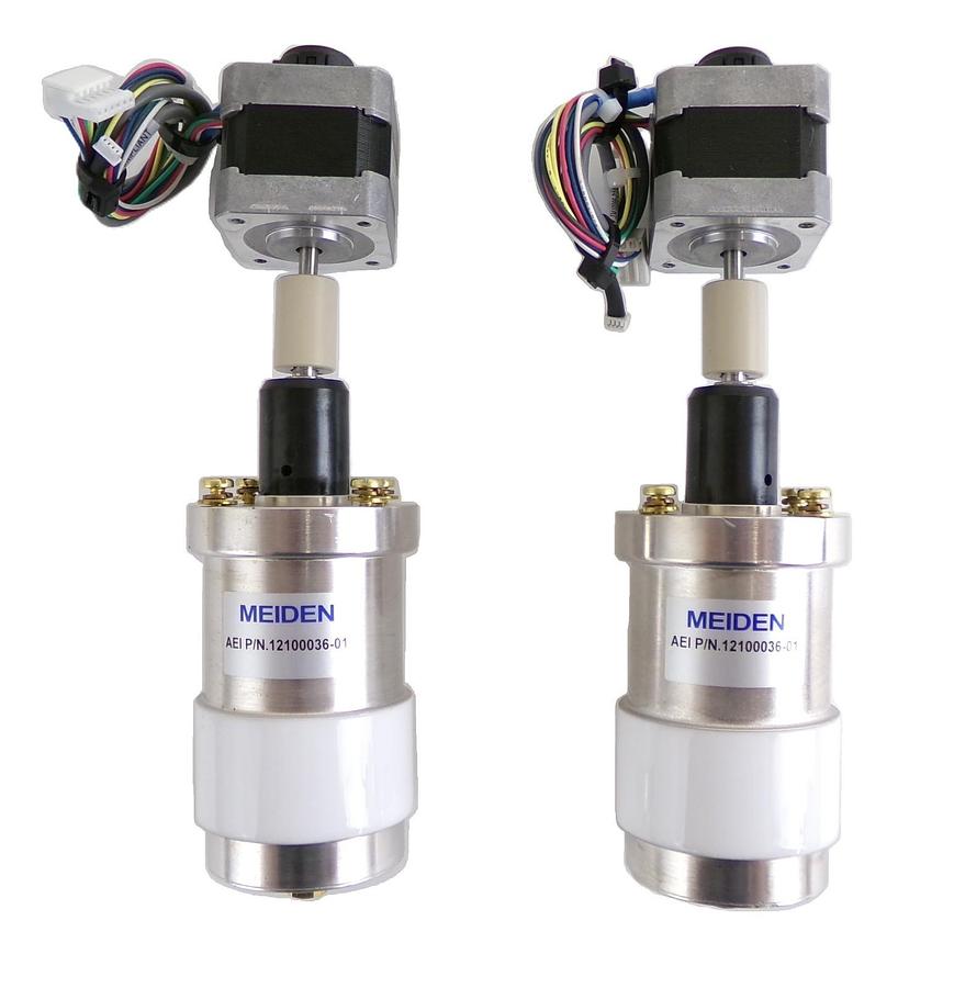 Used Meiden 12100036-01 Variable Vacuum Capacitor Lot of 2 Working