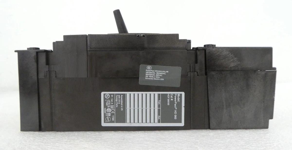 Used Square D HDF36050 Circuit Breaker Interrupter PowerPact HD 060 Working Surplus
