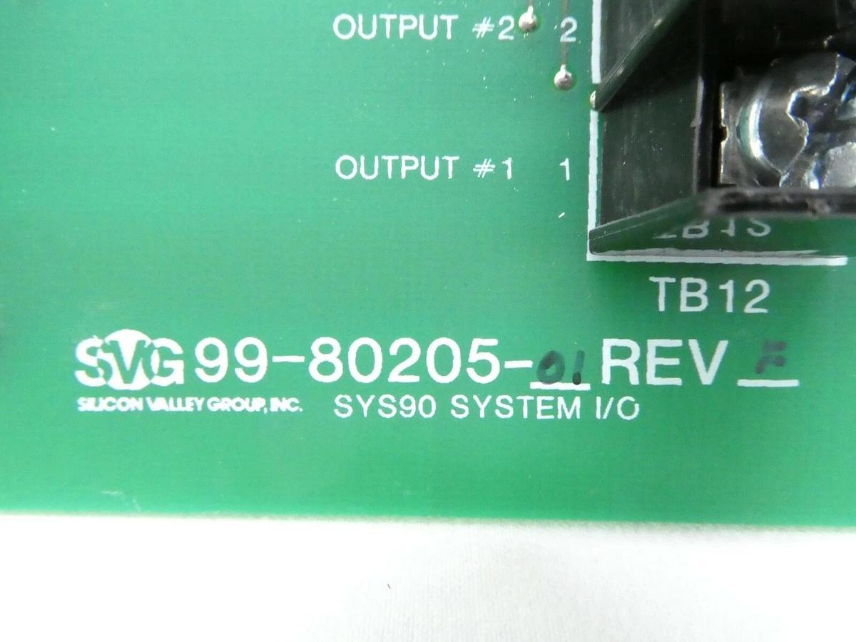 Used SVG Silicon Valley Group 99-80205-01 SYS90 System I/O PCB Rev. F 90S Working