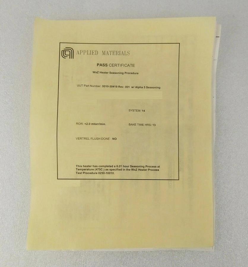 AMAT Applied Materials 0010-30419 WxZ Heater Assembly 0040-09812 0190-01403 New