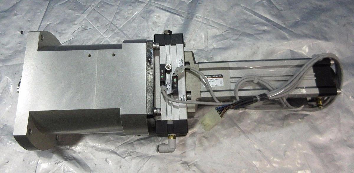 Used SMC MRQFS40-70CAX-F79W-X3 Rotary Cylinder Assembly Kokusai Vertron Used Working