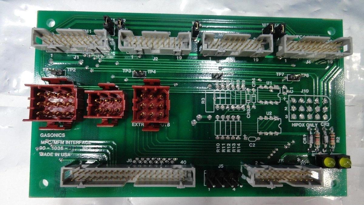 Used Gasonics 90-1036-01 MFC/MFM Interface PCB Revision F Lot of 2 Used Working