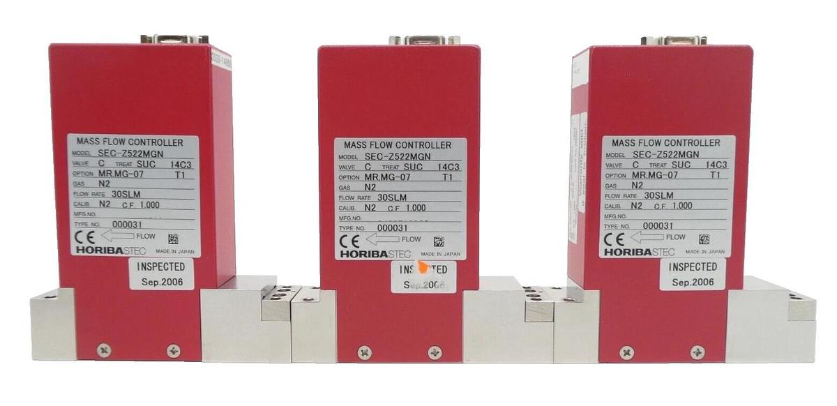Used Horiba STEC Z500 Mass Flow Controller MFC SEC-Z512MGX SEC-Z522MGN Lot of 7 Spare